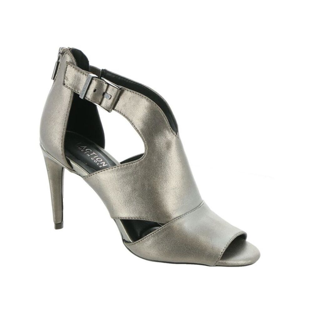 KENNETH COLE Womens Beige Cutouts At Sides Kick 85 Peep Toe Stiletto Sandals 6 M